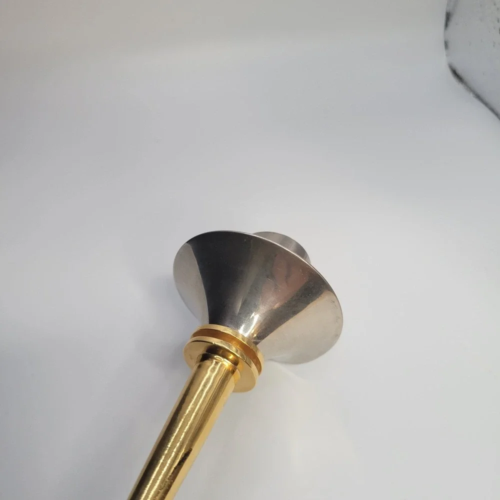 Vtg Scandia Guldgold Karlshamn Sweden 24K‎ Gold Plated Brass 4 Candlesticks  MCM